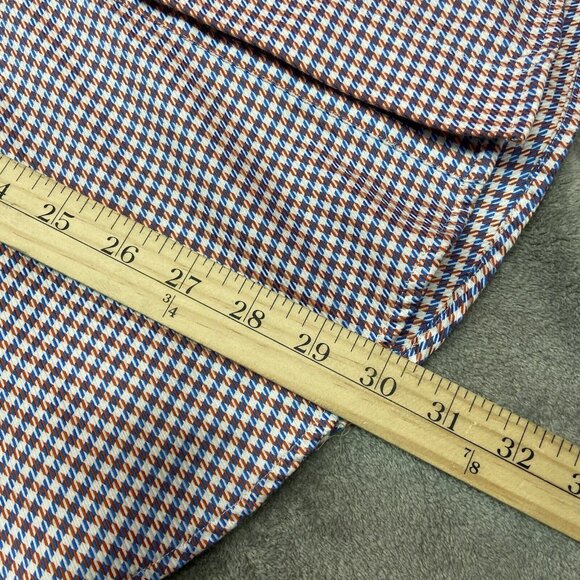 Robert Graham Button Up Shirt Mens Large Flip Cuff Houndstooth Long Sleeve - Picture 13 of 16